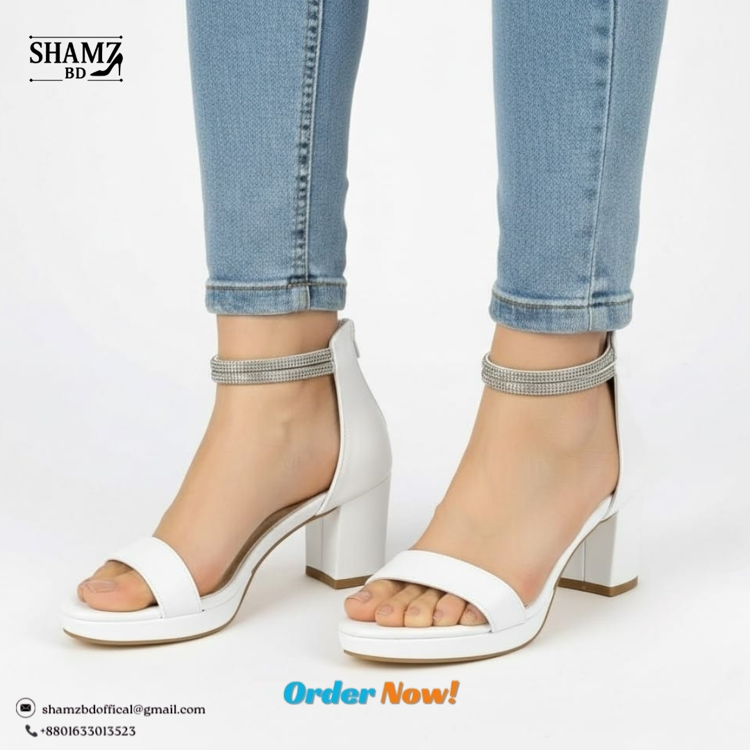 SHAMZ “Pearl Grace” Block Heel
