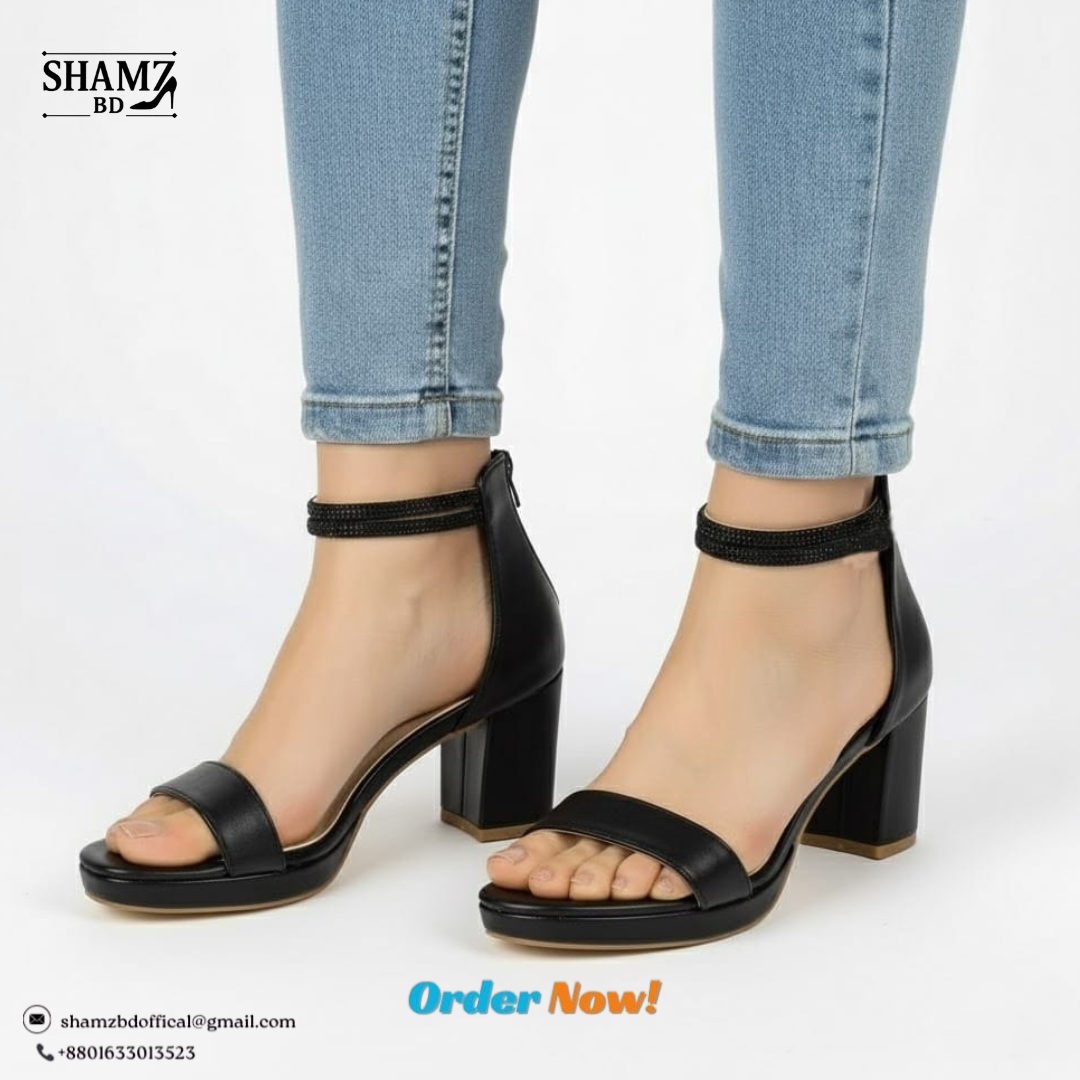 SHAMZ “Pearl Grace” Block Heel