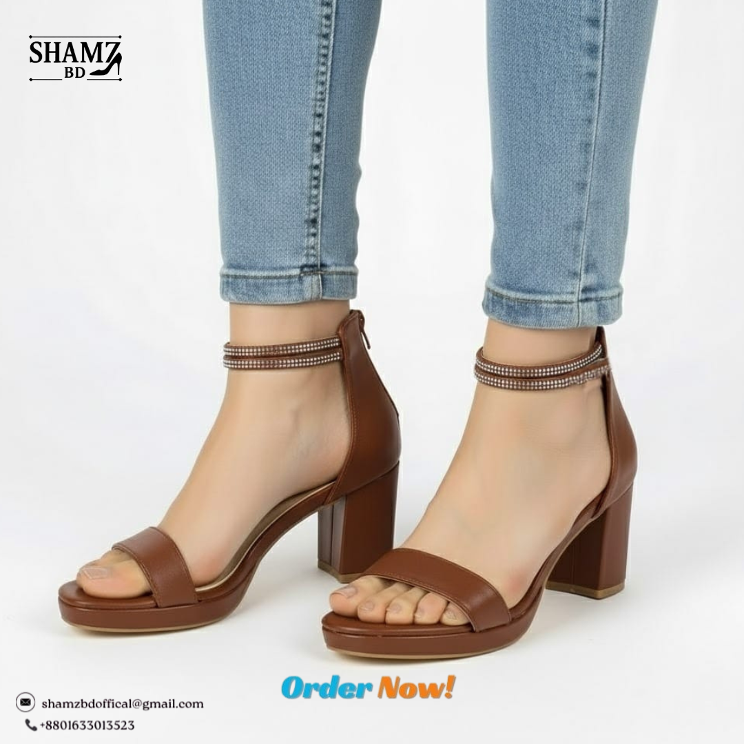 SHAMZ “Pearl Grace” Block Heel